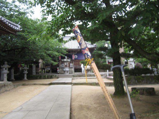 前回、歩いて来た時は、大雨に会い、半泣きで雨宿りした記憶が。。。よくやんで善通寺までいけた(^^；