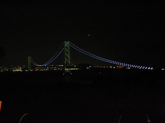 淡路島のルートも初めて。。。。夜景、いいですねぇ（＾＾）