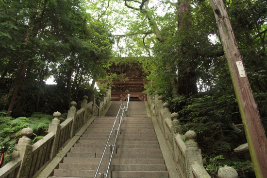 太山寺　山門までの階段