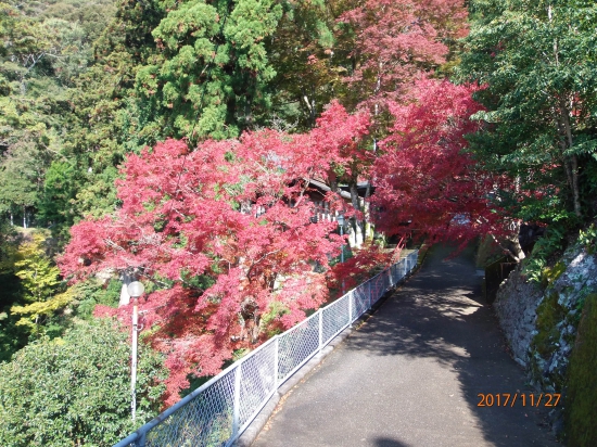 神峰寺「大師堂」から「本堂」へ向かう通路。