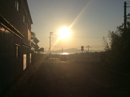 眩しいが綺麗な朝日。