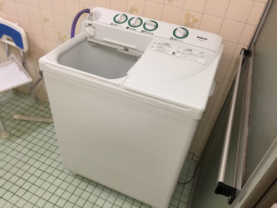 懐かしい、というか今時珍しい二層式洗濯機