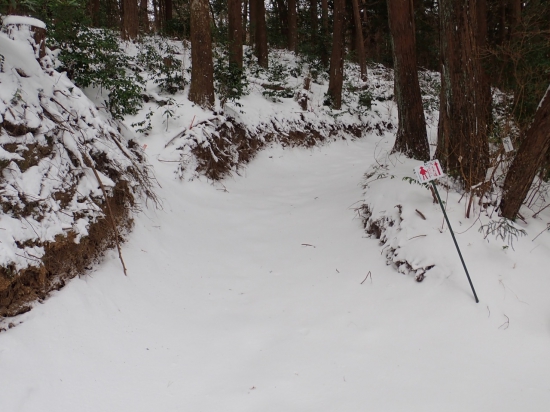 遍路道は深い雪の中