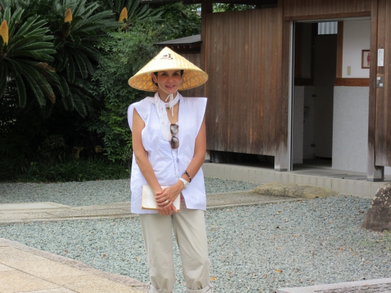 前日、久万高原のお接待所にて会ったアメリカの女性です（西林寺にて再会）