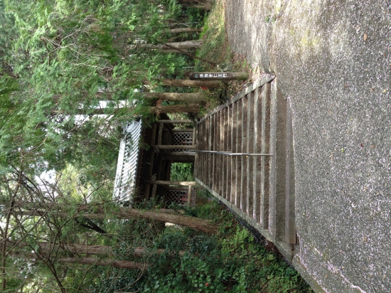 やっと山門が。でもまだまだ階段は続きます。