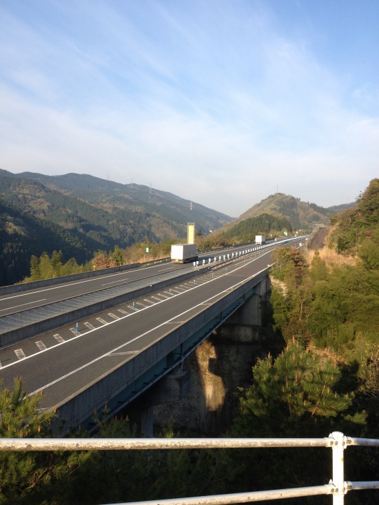 高速道路から更にどんどん登っていくと、遍路道はいつしか木の生い茂る山道となる。