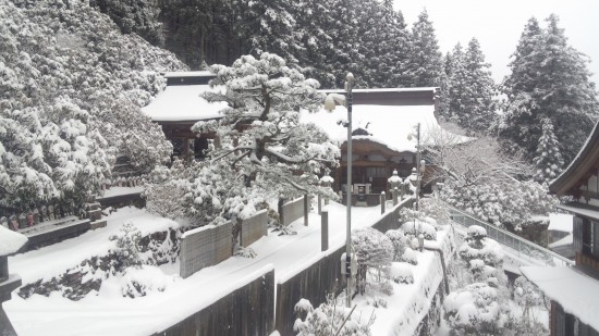 雪の横峰寺