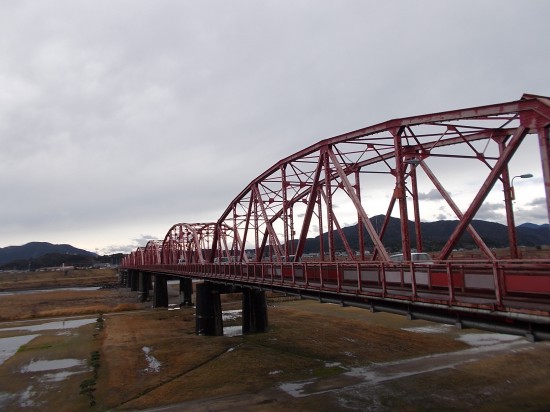 四万十川の赤鉄橋。