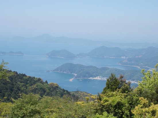 「つわな奥」と呼ばれる峠で昼食休憩した。宇和海を望む絶景地であった。