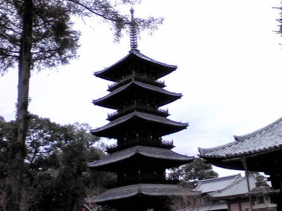 本山寺の五重塔。馬頭観音が御本尊です。めずらしいですね!