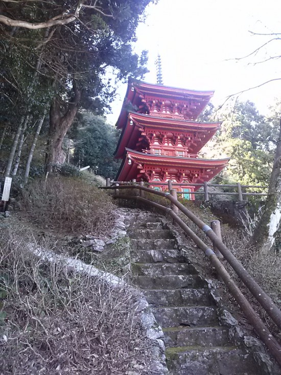 青龍寺の三重塔。平成4年に出来たそうです。綺麗ですね・・・。