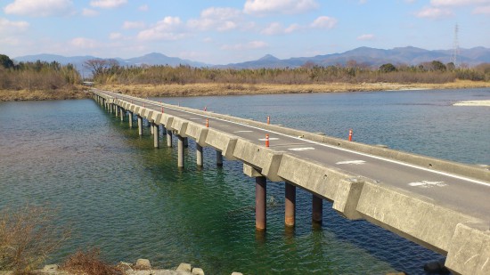 第１１番藤井寺に向かう途中で渡った「沈下橋」（潜水橋）