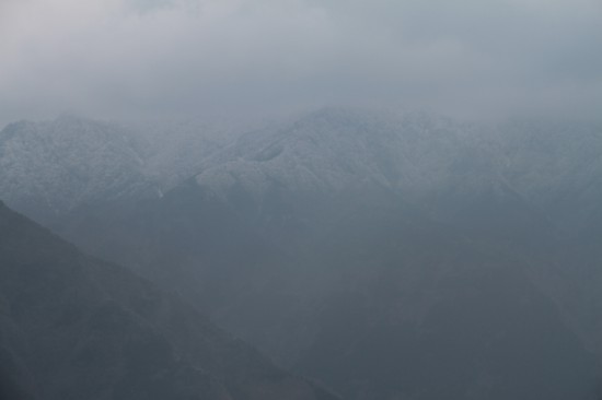 石鎚山　雪が積もってます