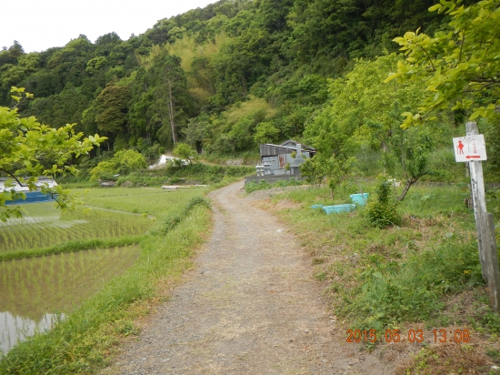 中山峠への登山口