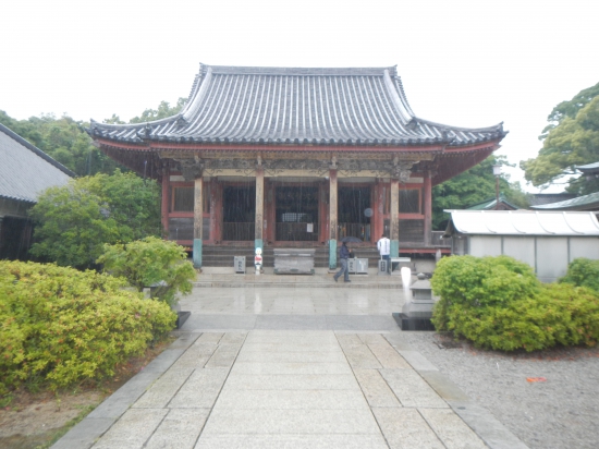 ８４番屋島寺 本堂  雨が強くなった(;_;)