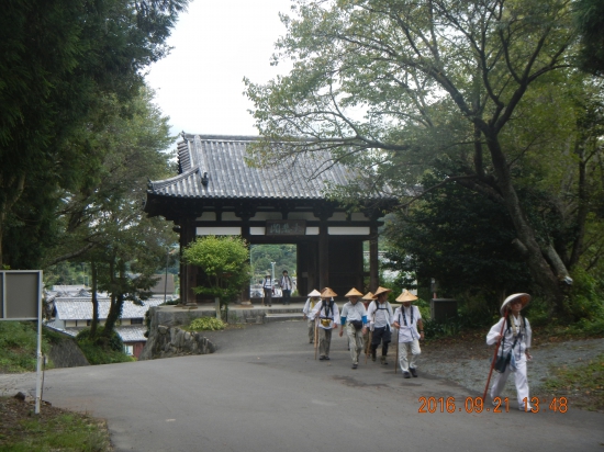 ５２番太山寺を出るときに歩き遍路さんの団体さんに会った!!