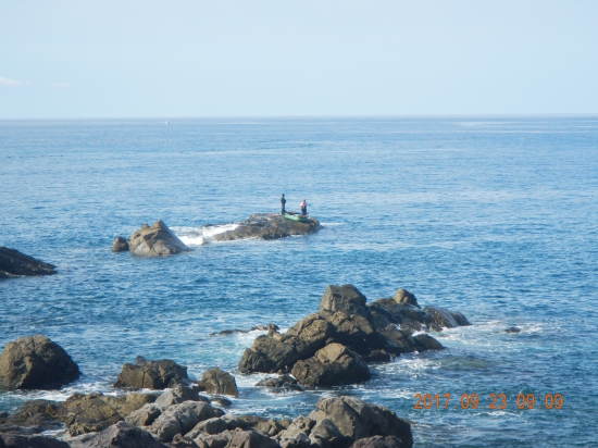 海釣りの人