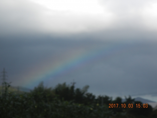 別格１番大山寺に向かう途中で虹が見えた♪